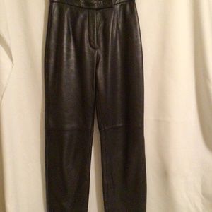 Siena Studio black leather pants.